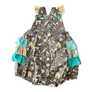 Ricrac & Ruffles 3-6 month romper Girl Power